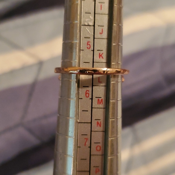 Flower Glitter Opal Gold Midi Ring Size 5.5 - Picture 7 of 9